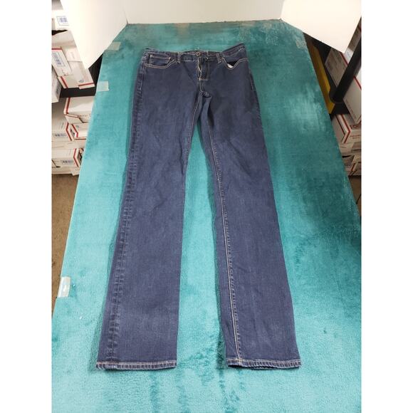 Lucky Brand Jeans Size 6 Womens Blue Stretch Pant Denim Mid Rise Brooke Straight - Picture 2 of 13